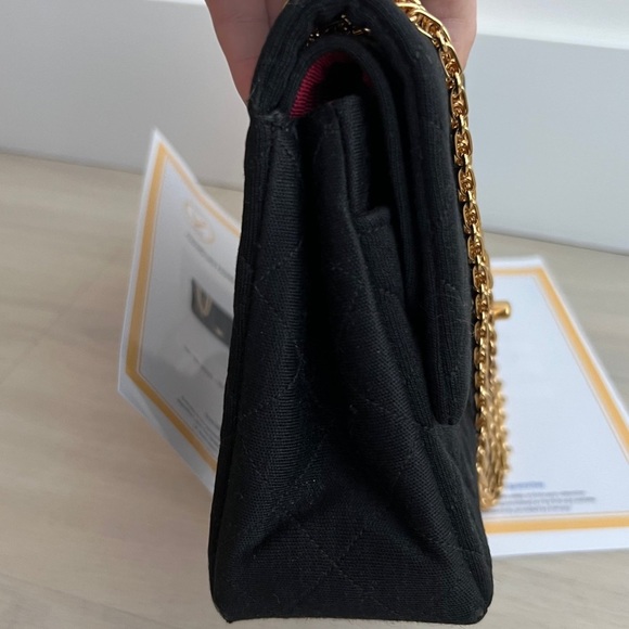 Chanel Medium Jersey 24 Kt Double Flap Bag - Picture 2 of 16